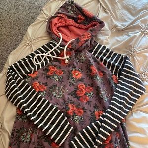 Ampersand Ave Double Hoodie-Size Large